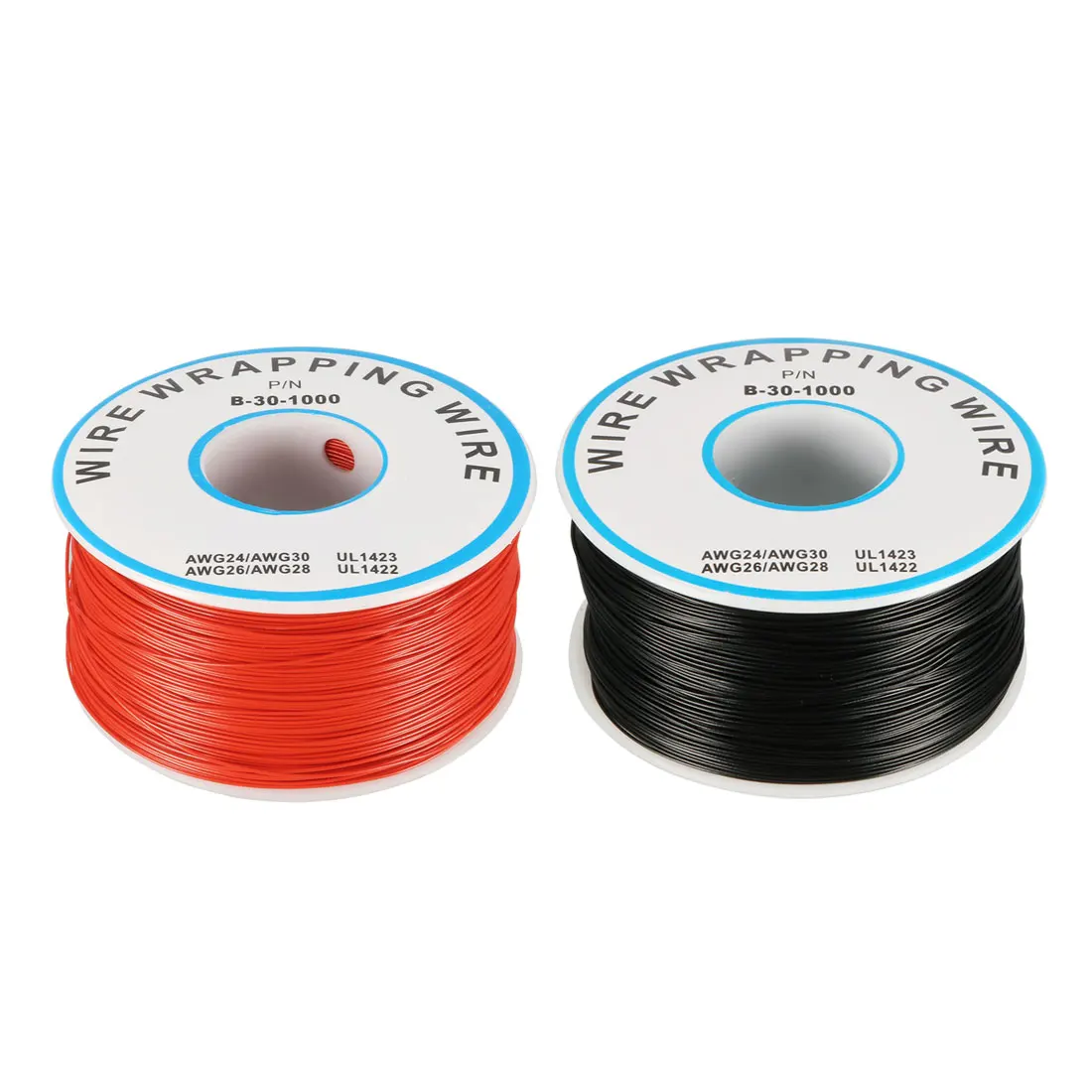 

uxcell AWG30 1000.7FT Breadboard Wrapping Wire PCB Weld PVC Coated Tin Plated Copper Cable,Red Black 2pcs