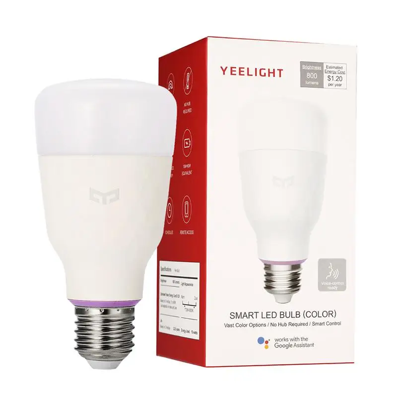 Colorful Version Yee светильник YLDP05YL YLDP06YL E27 10 Вт теплый белый в дневной белый WiFi приложение умный светодиодный светильник AC100-240V для настольного ночника - Испускаемый цвет: Colorful Version