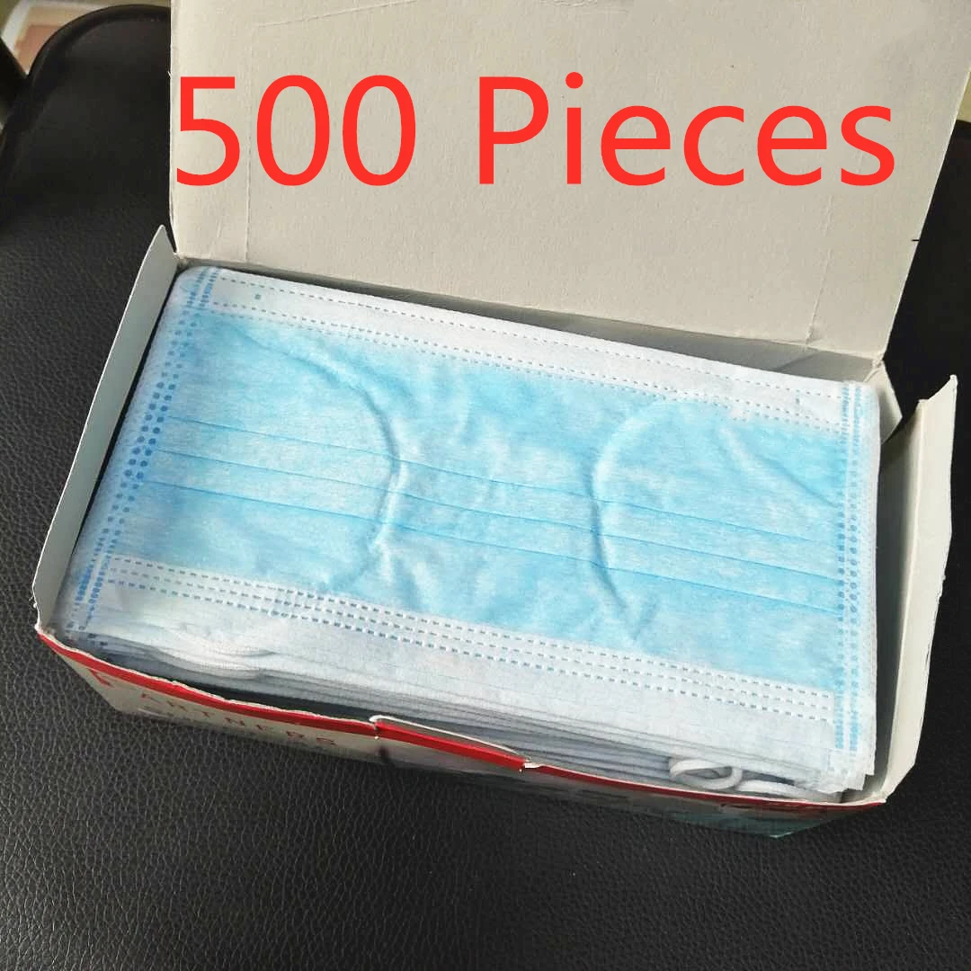 

500 Pcs/Lot Anti-Dust Dustproof Disposable Earloop Face Mouth Masks Facial Protective Cover Masks