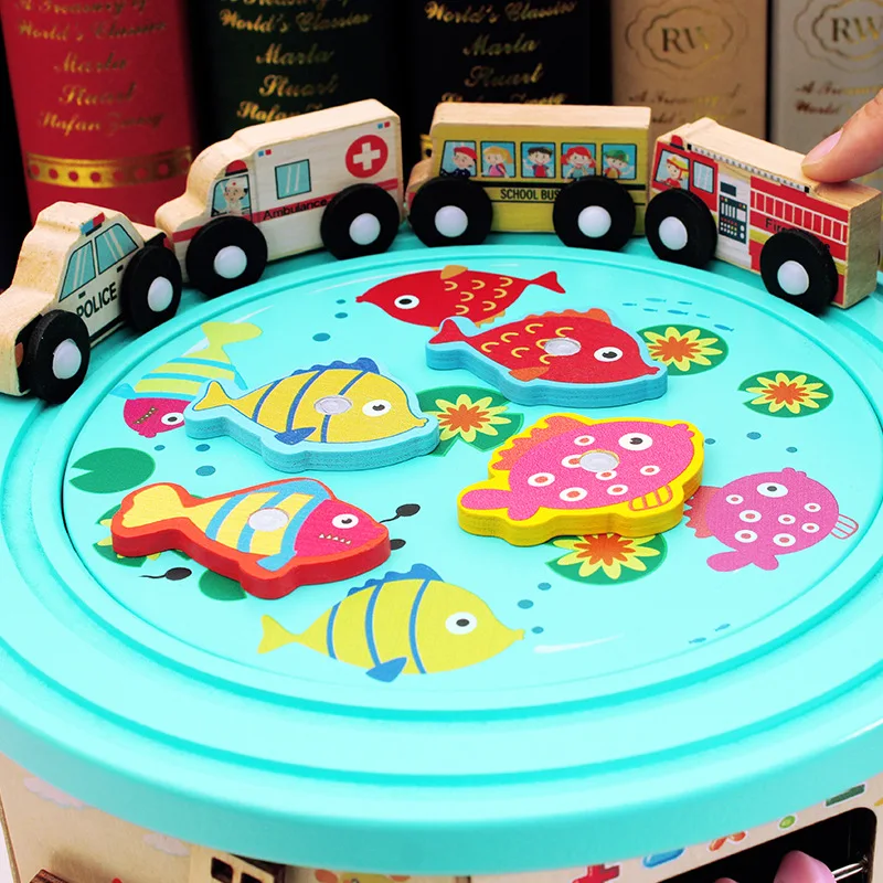

New Style Seven Surface Multi-functional Children Bead-stringing Toy Treasure Chest Baby Early Childhood Educational Bead Toy 1-