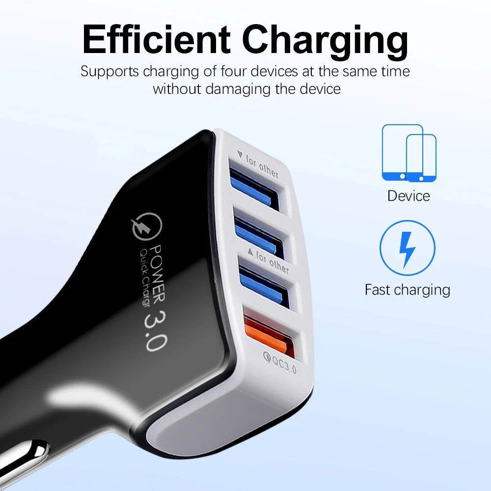 Kebidu-ٱ ڵ  4 Ʈ USB ڵ  , QC 3.0  Ｚ ޴  