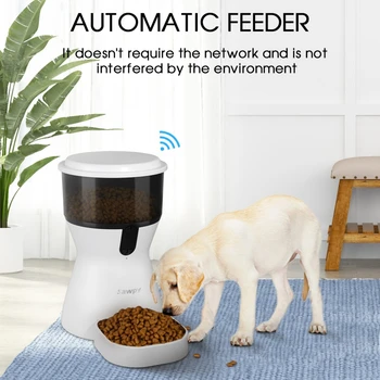 

4L Pet Automatic Feeder Dog Cats Food Bowl Dispenser Puppy Kitten Supplies With Programmable Timer Voice Recorder