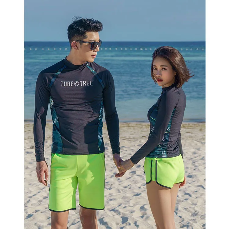 

2019 South Korea Diving Suit Men And Women Split Type Long Sleeve Wetsuit Set Sun-resistant Swimsuit Quick-Dry Couples Jellyfish