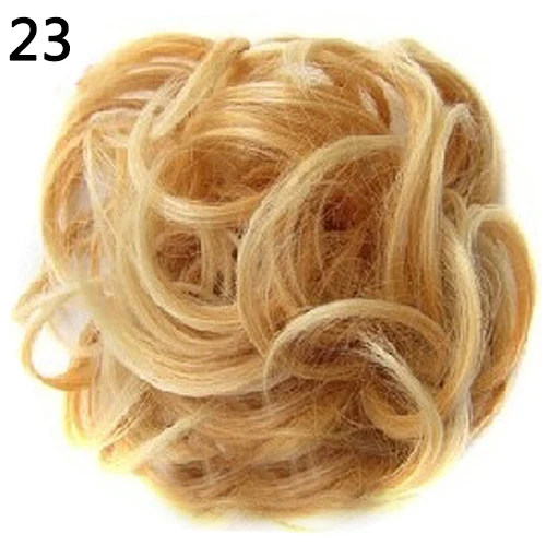 Модный дизайн, женские волнистые кудрявые грязные волосы, пучок синтетических эластичных волос для наращивания, резинки для волос, повязки для волос, рождественский подарок - Цвет: 23
