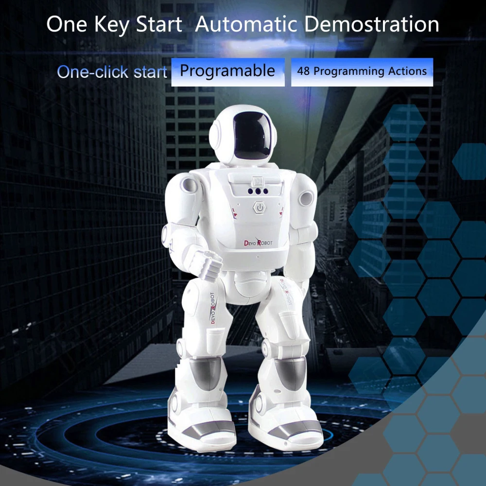 Intelligent Infrared Remote Control Induction Robot Programming One Click Demo Walk Glide Switch Dancing Puzzle Education RC Toy 3