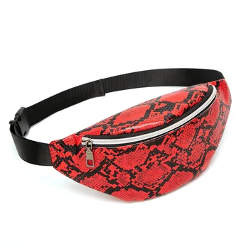 

Ladies Korean version of the SNAKESKIN WAIST BAG 2020 spring and summer new products shell-type personality single shoulder bag