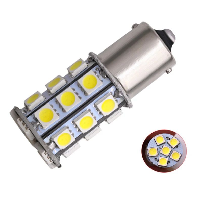 4 шт. 5050 1156 BA15S 27SMD Белый светодиодный лампа P21w R5W R10W 1157 светодиодный лампы сигнала поворота Фары заднего хода автомобиля светильник Хвост Парковка