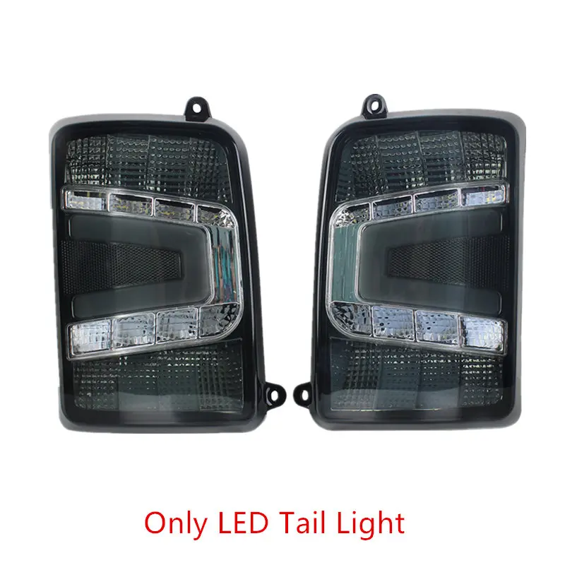 Для LADA NIVA 4X4 2121 городские фары дневного света DRL и свет задних фар комплект Копченый - Цвет: tail light