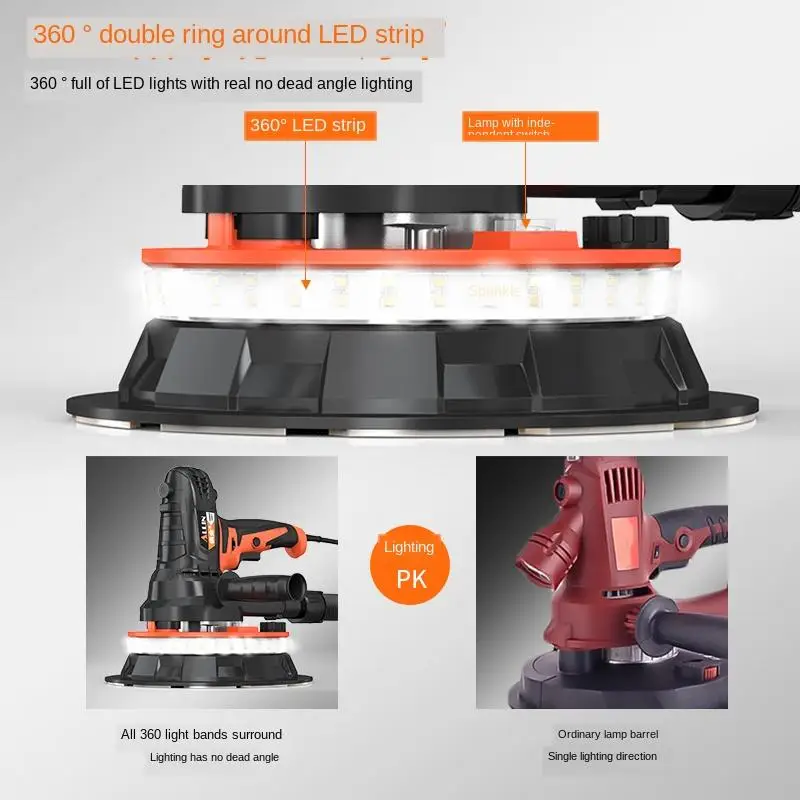 Multi-Function Putty Wall Polishing Machine Dust-Free Self-Priming Wall Grinding Machine Electric Sandpaper Universal