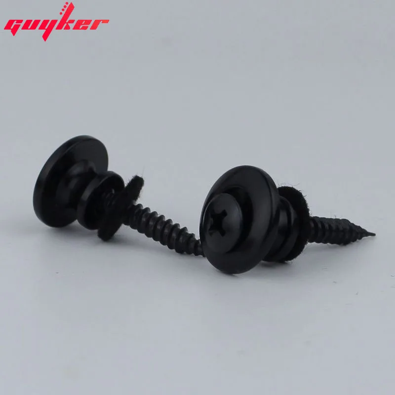 1 Set Strap Lock Button For Guitar And Bass Chrome/Black/Gold/Smoky color
