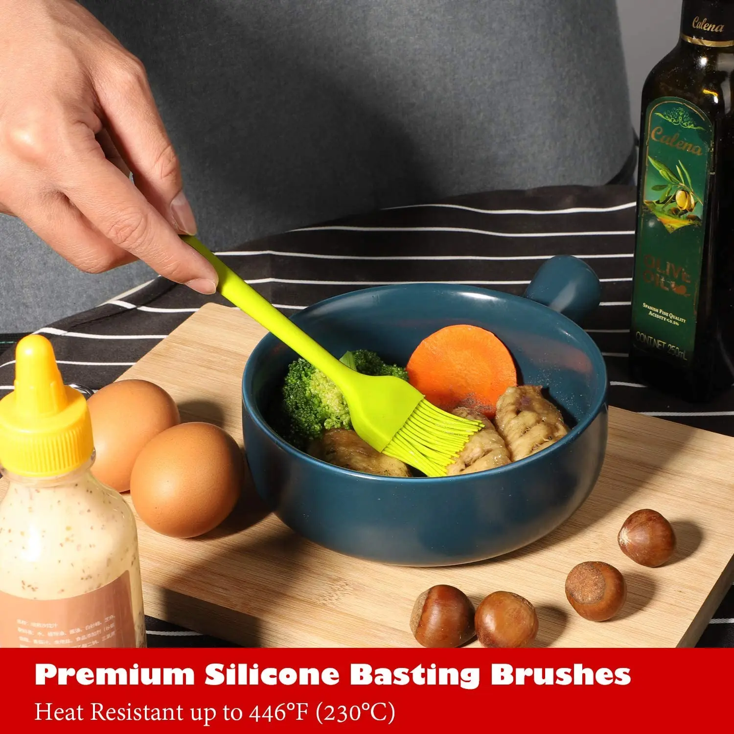 6Pcs Nonstick Silicone Spatula Set Heat Resistant Cream Spatula Scraper Spoon Brush With Stainless Steel Core Kitchen Utensils