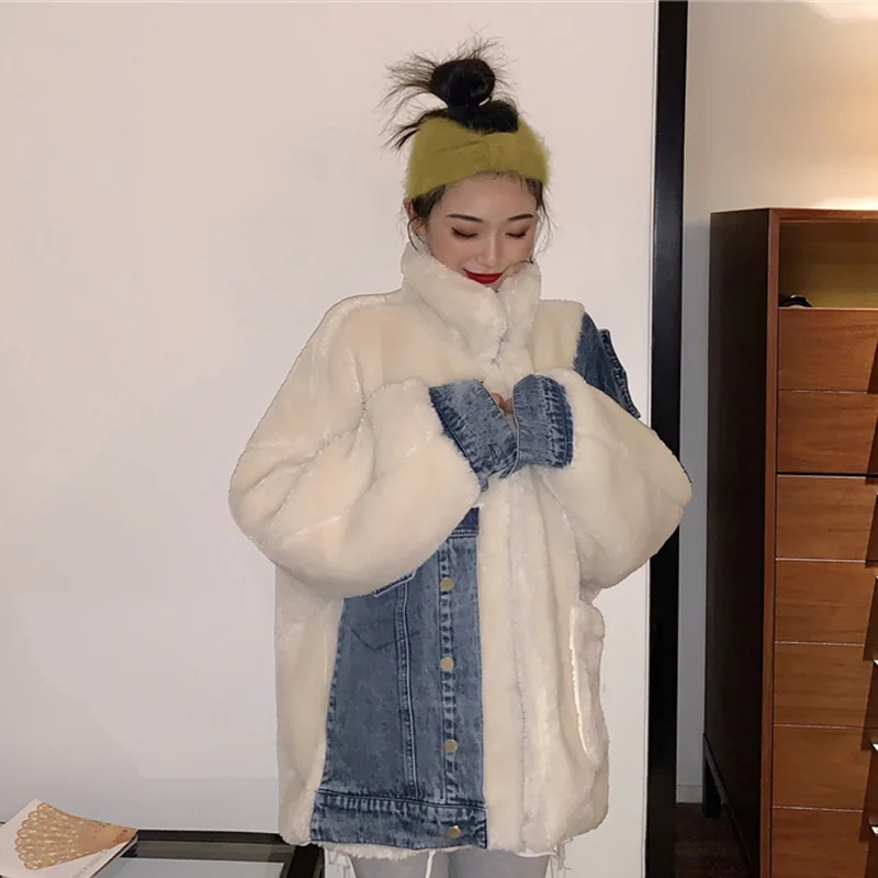 Beige White Женские пальто, утепленные кашемировые зимние пальто с отложным воротником, однобортная женская верхняя одежда, Модное теплое Женское пальто, Топ - Цвет: Beige White