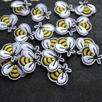 Buy 10pcs/lot Small Yellow Bee Patch Embroidery Sticker Iron on Patches Online - Image 2