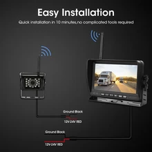 new2 Rear View Camera for Trucks Bus Excavator Caravan RV Trailer with Monitor