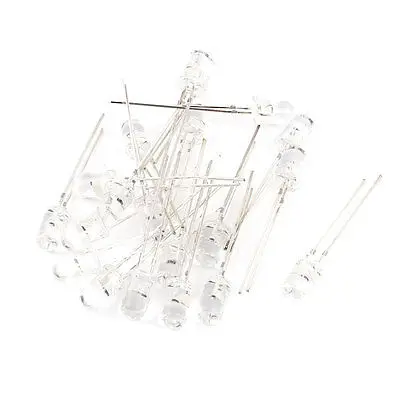 

20Pcs 5mm Round Head Multicolor LED Bulbs Emitting Diode 6000MCD 3.4V 20mA
