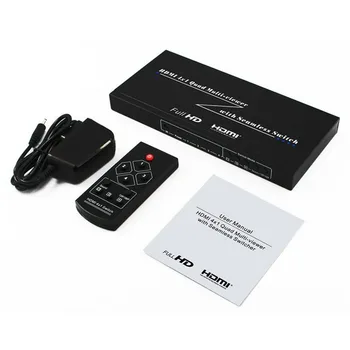 

4 In 1 Out Picture Splitter DNF Office Seamless Display Multi-Viewer Switcher 4K 2.5K Remote Meeting Sharing 1080P KVM Switches