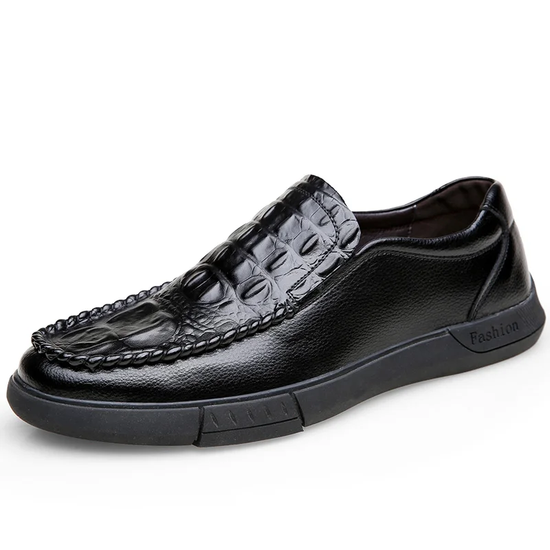 Misalwa/; дышащая удобная повседневная обувь; кожаная офисная обувь для отдыха; высококачественные стильные мягкие мокасины на плоской подошве - Цвет: Black two