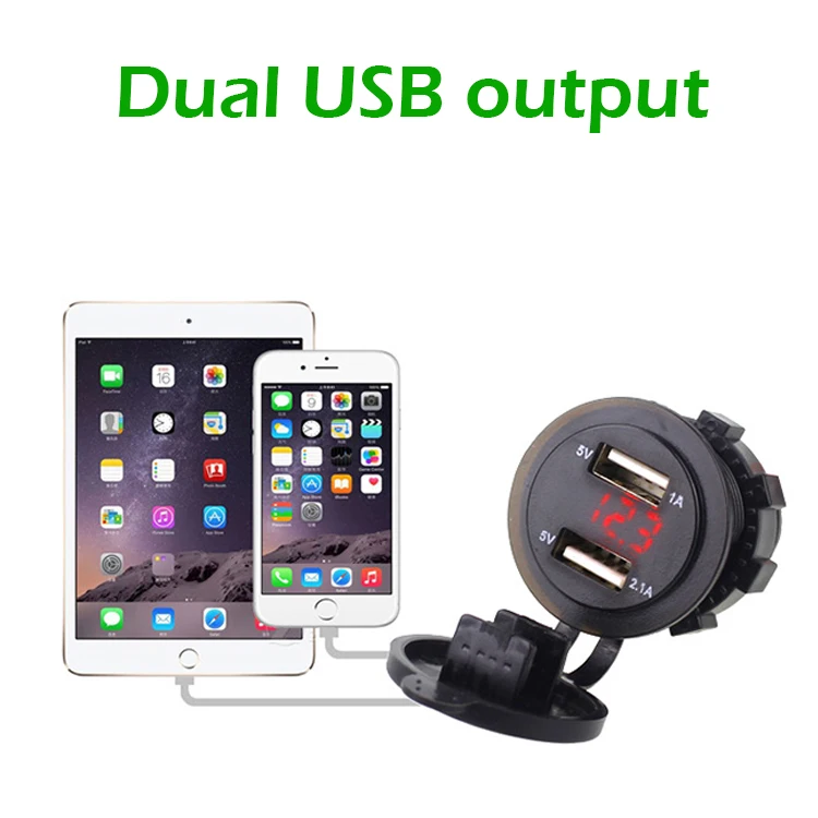 Автомобильное зарядное устройство DC 12 24 в 3 1 а с двумя USB портами гнездо