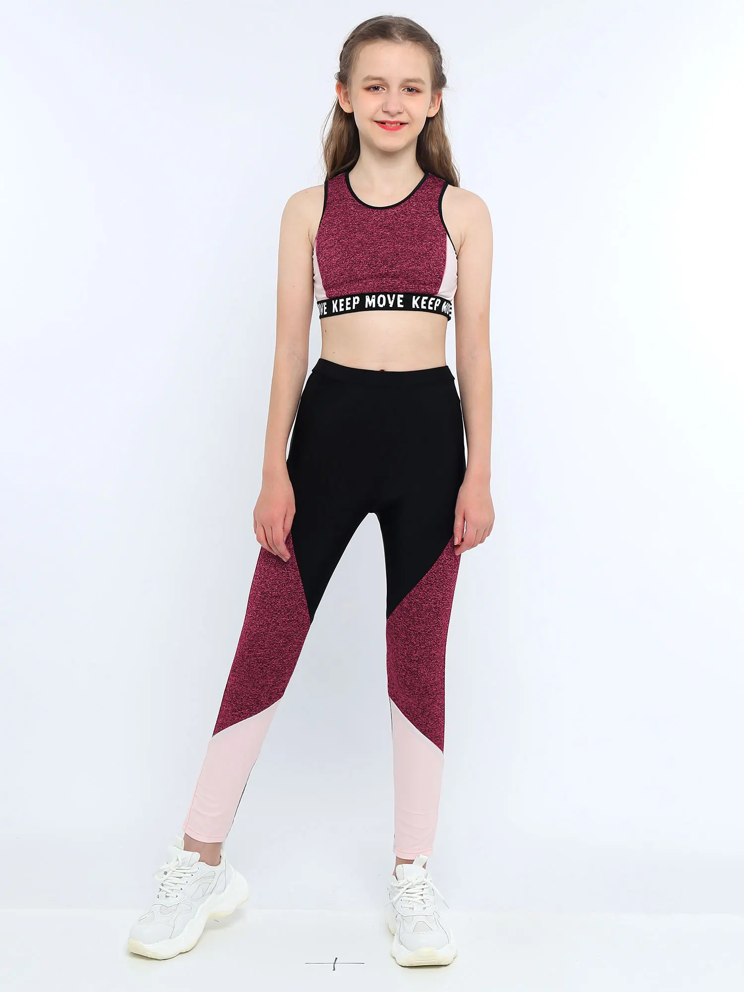Tenue de gymnastique d'entraînement pour enfants filles, ensemble