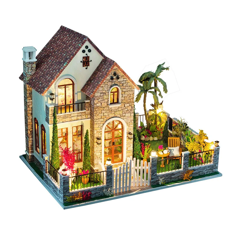 

Know Interest Yi Ya DIY Hut Large Villa Love Apartment Handmade Assembled Architecture Model