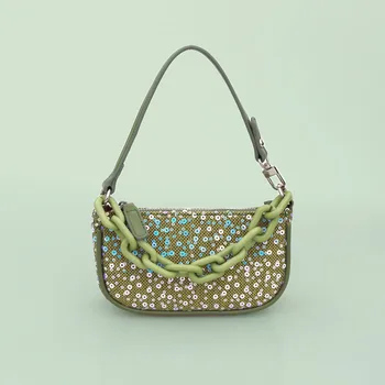 

Sequins Underarm Package Female 2020 New Acrylic Chain Shoulder Hand Bag