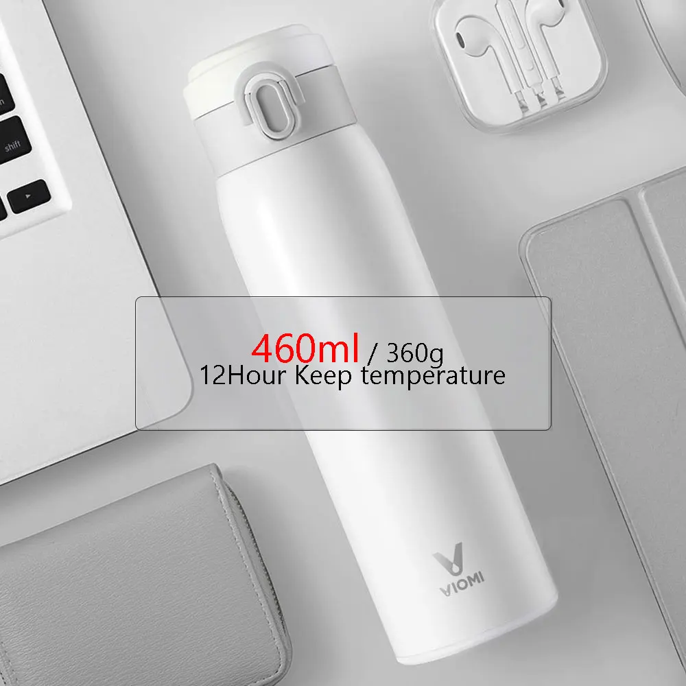 Steel 460ml Xiaomi Vacuum Cup Mijia VIOMI 300ml / 460ml Flask Water Bottle Teacups Thermos Portable Outdoor Sports Cups and Mugs - Комплект: Steel 460ml