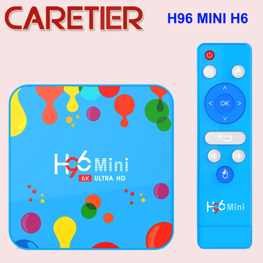 H96 MINI H6 Android 9,0 Smart tv BOX Четырехъядерный 4G DDR3 32G EMMC ROM телеприставка 6K 3D H.265 Wifi медиаплеер приемник 5 шт
