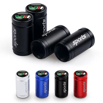 

4Pcs VII Emblem Badge Metal Tyre Dust Cap Wheel Tire Valve Caps Decor For Skoda Fabia Octavia MK2 Car Styling Accessories