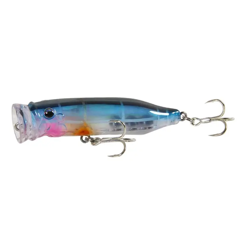 Color 1 1 шт. Поппер рыболовные приманки 70 мм 9,4 г плавающие приманки искусственные жесткие приманки Поппер Искусственные воблеры рыболовные снасти - Цвет: Color 1