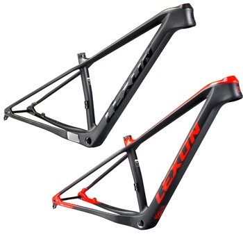 

2020 Lexon Carbon Frame 29er frame Mountain Bike frame 148*12mm Thru Axle MTB Carbon Frames 15/17/19inch BSA Red Color