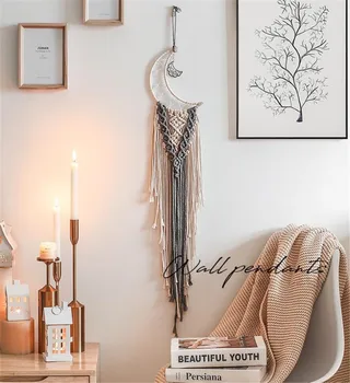 

Hand Woven Tapestry Mooncatcher Pendant Home Accessories Living Room Background Tapestry Room Decoration