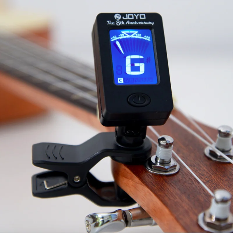 Guitar Tuner Digital Clip-On Tone Tuner for Electric Urikri Bass Violin Universal 360 Degree Rotatable Sensitive Built-in Batter
