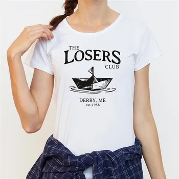 

Women's short-sleeved new fashion T-shirt The Losers Club Pennywise T-shirt printed alphabet female top T-shirt