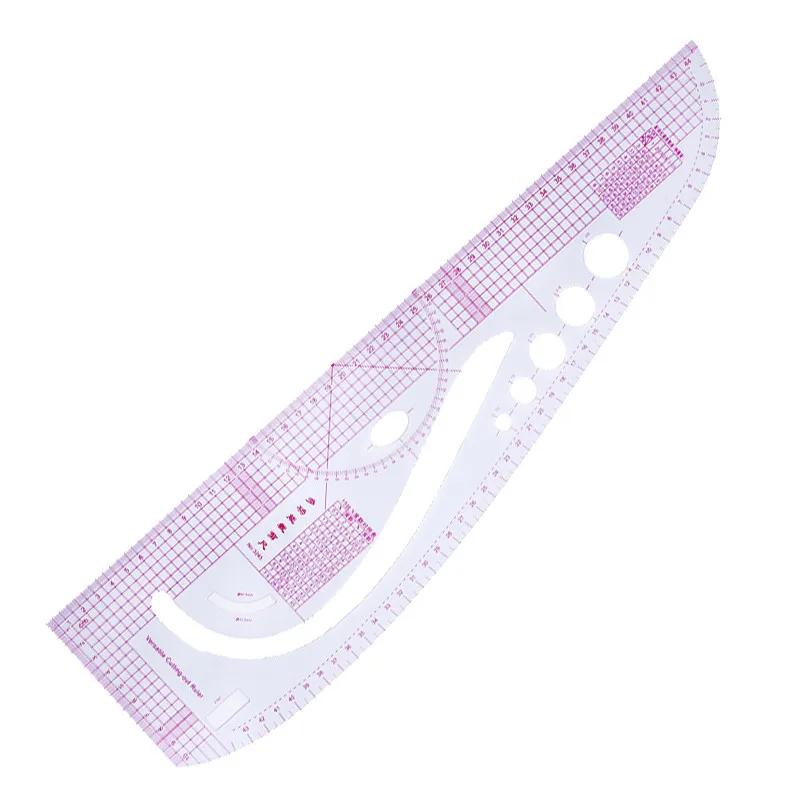 MIUSIE French Curve Rulers Multi-function Ruler Fashion Design Rulers for Fabric Cutting Sewing Measure Template Metric Ruler 