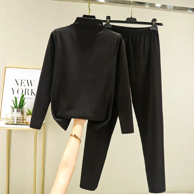 Fleece Warm Winter Clothing Women Turtleneck Velvet Thermal Underwear Female Thermo Suit Thick Inner Wear Heated Long Johns Set