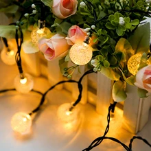

7M/9.5M/11m/12m LED Crystal ball LED Solar Lamp Power LED String Fairy Lights Solar Garlands For Garden Christmas Outdoor Decor