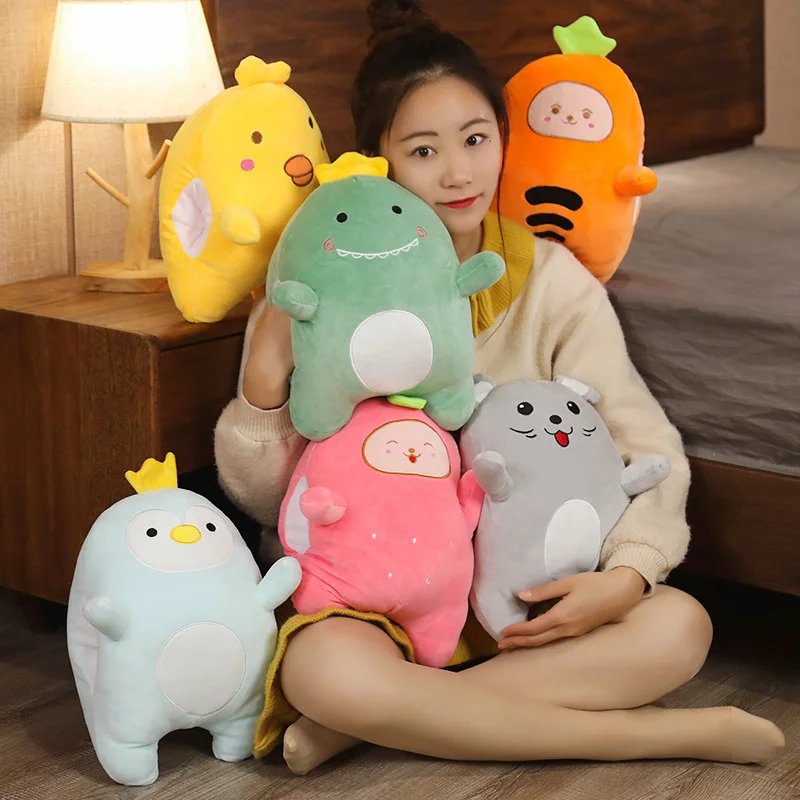 

Soft Stretch Doll Hand Warmer Pillow Cartoon Animal Stuffed Plush Toy Cartoon Plant Cushion Creative Birthday Gift 35CM