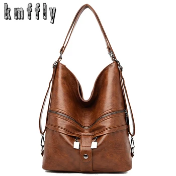 

Brand Women Bag Multifunctional Shoulder Crossbody Bag for Women 2019 Large Capacity Leather Handbags Designer Travel Tote Bag