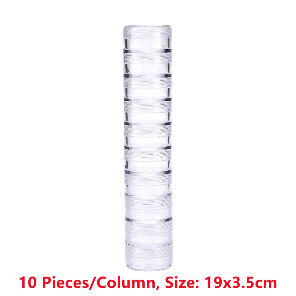 10 Pcs/Column Round Stackable Jars &Mini Ink Blending 10 pcs Round Foams for DIY Scrapbooking Wholesale Refills Foams 
