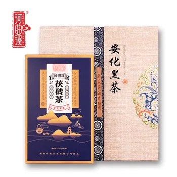 

2015 Hunan,China Anhua Fu Brick Tea Dark Tea 1000g Brick Tea for Eliminate Fatigue Reduce Fat Lose Weight Exquisite Boxed