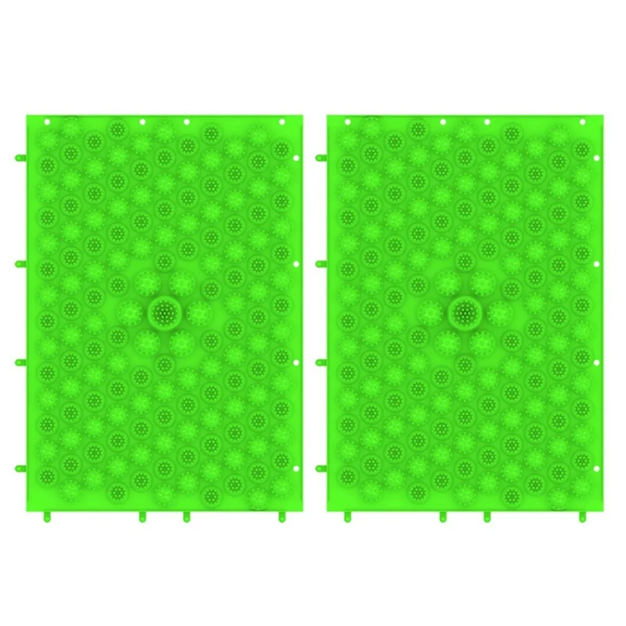 2 шт. акупрессурный мат, коврики для упражнений, забота о здоровье, иглоукалывание, циркуляция, Рефлексология, оборудование для фитнеса, коррекция фигуры, одеяло для тренажерного зала - Цвет: Зеленый
