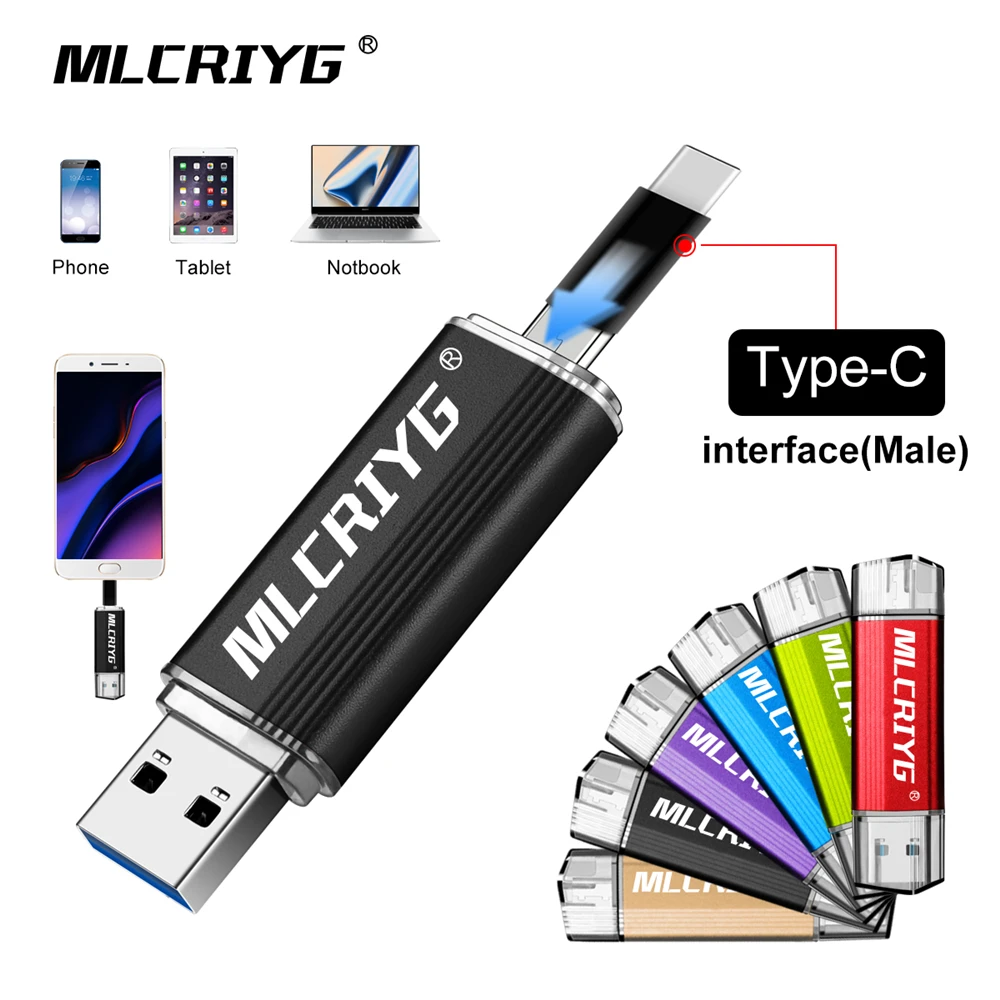 Металлический usb 3 0 флеш накопитель 128 Гб 64 ГБ 32 Память 16 8 истинная емкость OTG Type c