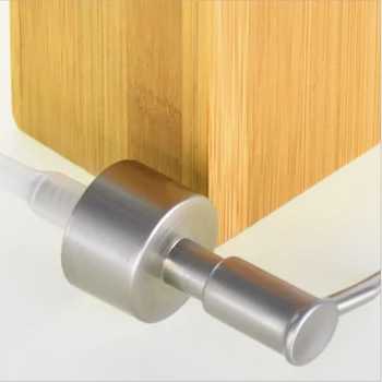 

New Liquid Soap Dispenser, Bamboo Wooden Household Bathroom Restaurant Hotel Bathroom Lotion Liquid Refillable Hand Sanitizer Bo