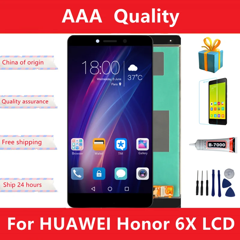 

5.5" LCD For Huawei Honor 6X LCD Display Touch Screen Digitizer Assesmbly Replacement For Huawei Honor 6X Display Screen
