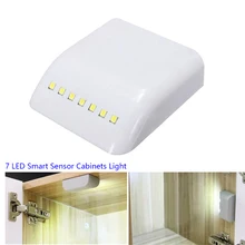 7 светодиодный смарт-сенсорные шкафы свет светодиодный ночник для комнатных спальные шкафы шкаф ящик шкаф чистый белый