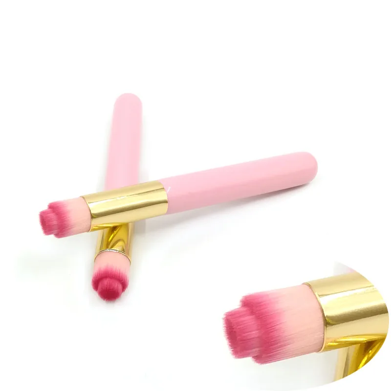 Очищающий пенополистирочный инструмент для ресниц, нарощенные ресницы очиститель для ванн, щетка для шампуня, Кисть для макияжа, ресницы, шампунь, щетка для Мусса - Цвет: Red Pink-Convex