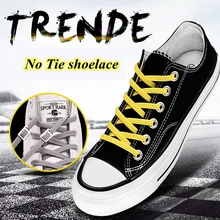 1Pair Elastic Shoelaces No Tie Shoelaces Kids Adult Quick Lazy Laces Flats Rubber Sneakers Running Shoelace 24 Colors