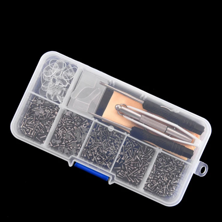 

Eyeglasses Sun Glasses Screws Sets Nuts Nose Pad Optical Repair Tool Parts Assorted Kit