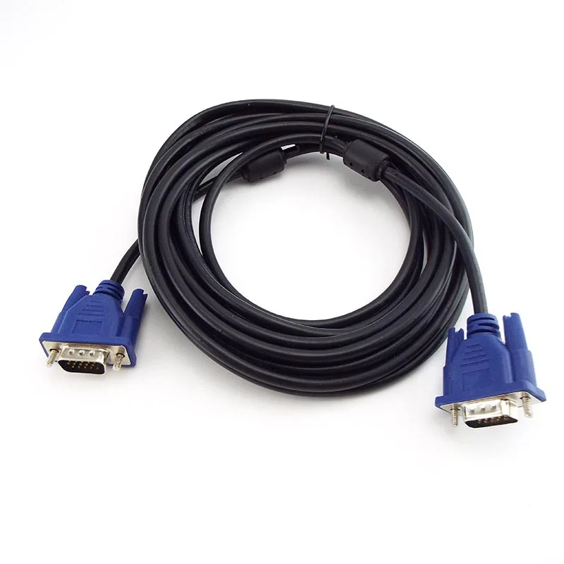 Vga Cable 1.5M 3M 5M 10M VGA Extension Cable HD 15 Pin Male to Male VGA Wire Cord Metal Line for Laptop PC Projector Computer Monitor L19