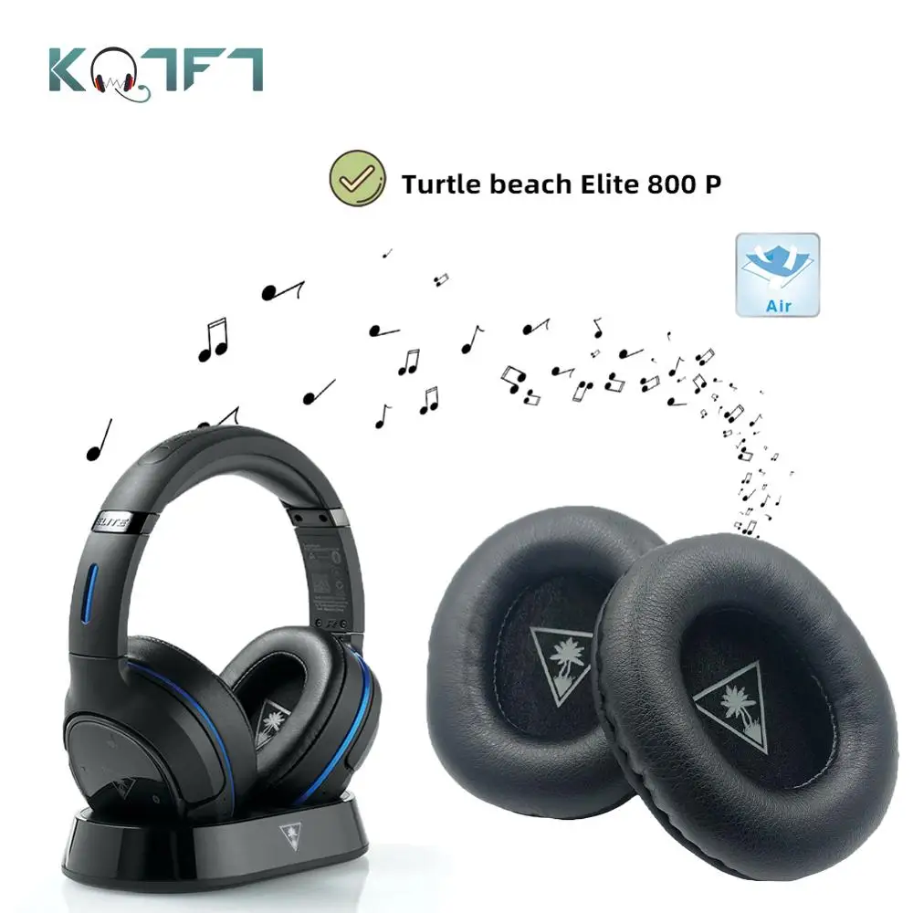 

KQTFT 1 Pair of Replacement Ear Pads for Turtle beach Elite 800P 800 P Headset EarPads Earmuff Cover Cushion Cups